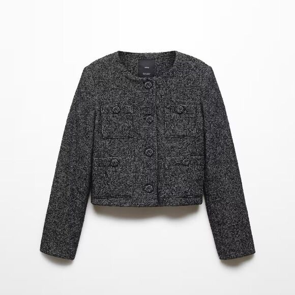 Mango Pocket Tweed Jacket - Picture 1 of 8